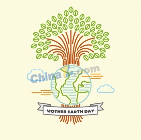 世界地球日矢量插画设计